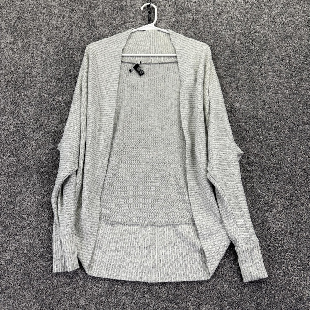 Forever 21 Sweater Cardigan Womens Small Gray Open Front Dolman Knit Casual